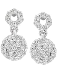 14k WHITE GOLD WOMENS EARRING LE-3175 DIAMOND 0.52CT TW