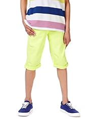 Pure Cotton Turn Up Hem Twill Shorts