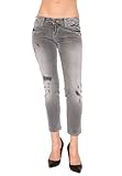 IMAGE OF Current/Elliott Women's Skinny Cropped Jean in Overcast Destroy