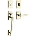 Baldwin 85395.LENT Palm Springs Left Handed Single Cylinder Keyed Entry Sectiona, Non-Lacquered Brass