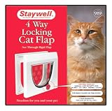 (Staywell) 4 Way Locking Cat Flap (White) (919EFS)