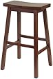 Winsome Wood 29-Inch Saddle Seat Stool, Walnut