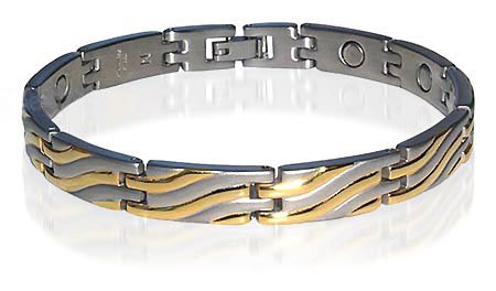 New Strong Stainless Steel Magnetic Link Bracelet 8.5″