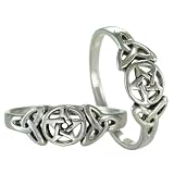Sterling Silver Celtic Knot Pentacle Triquetra Pagan Wiccan Goddess Ring (sz 4-15) Sterling Silver Celtic Knot Pentacle Triquetra Pagan Wiccan Goddess Ring (sz 4-15)