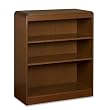 Lorell Products - Bookcase, 3-Shelves, Adjustable, 36"x12"x36", Cherry - Sold as 1 EA - Bookcase features soft radius corners, a veneer finish, and solid hardwood construction. Solid 3/4" thick shelves are adjustable on 1-3/4" centers with pinhole attachments. Bookcase has a laminated finish on the back's interior and an unfinished back side.