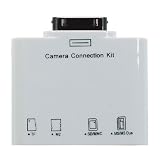 NOUVEAU 4 en 1 SD Camera Connection Kit Adaptateur Carte TF Reader pour iPad iPad 2 Blanc