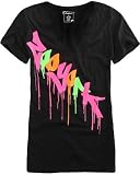 ZOO YORK - ZOO YORK Diagonal Drips V-Neck Tee