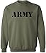 Joe's USA Men's ARMY Logo Crewneck Sweatshirts - Army Sweatshirts S-5XL