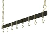 Rogar 54 Hanging Bar Rack- Black/ Brass