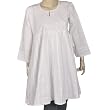 Cotton Womens Clothing White Kurtis Womens Top Chikan Embroidery Size M