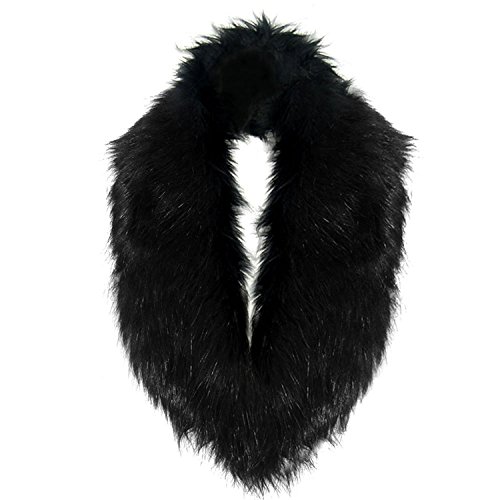 FUNOC New Women Winter Warm Shrug Faux Rabbit Fur Fluffy Collar Wrap Scarf Neck Shawl