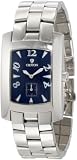 Croton Mens CN307186SSBL Blue Textured Dial Stainless Steel Watch