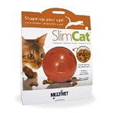Cat Toy Feeder Ball Multivet Slimcat (Orange) by Slimcat