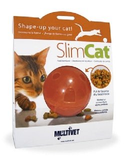 Cat Toy Feeder Ball Multivet Slimcat (Orange)