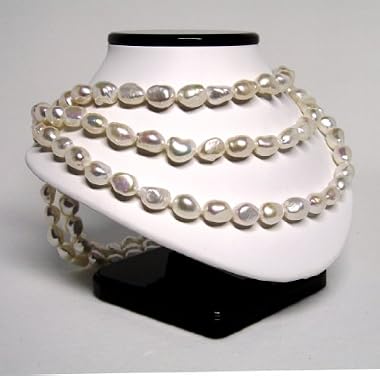 HinsonGayle Ultra-Luster White Free-Form Baroque Cultured Pearl Rope Necklace