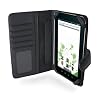Navitech echte schwarze 7 Zoll bycast Leder flip Trage Tasche / Cover im Buch Stil f�r das Odys Space 7 Zoll Tablet