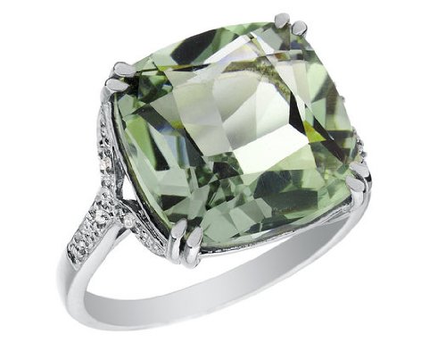 Green Amethyst Cocktail Diamonds Carat
