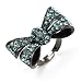 Fancy Aqua Blue Crystal Bow Ring