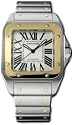 Mens Santos 100 Automatic 18k Yellow Gold and Stainless Steel