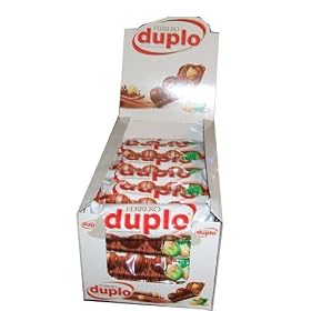 Ferrero Duplo Candy with Whole Hazelnuts Twenty-Four bars per pack by Masterfoods