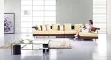 New 3pc Contemporary Fabric Sectional Sofa #AM-L52-A-CREAM