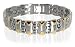 Stainless Steel Mens 2 Tone Magnetic Golf Bracelet 8 inch