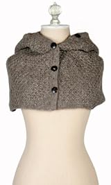 Hood with Buttons and Fleece Lining Cocoa