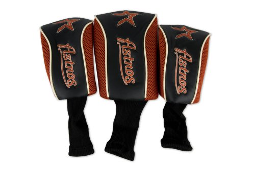 Houston Astros 3 Pack Mesh Longneck Headcover Set