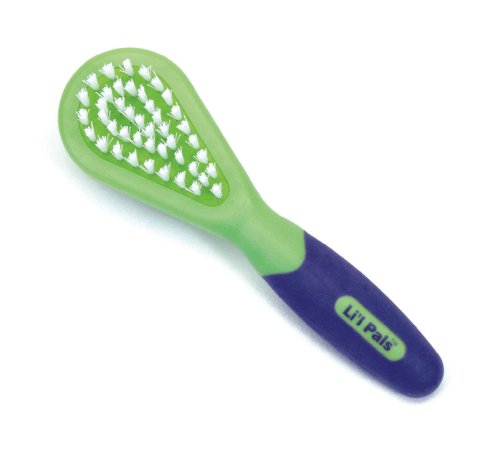 Dog Grooming Brushes:Li'l Pals Bristle Purple and Green Brush for Dogs, Extra Small