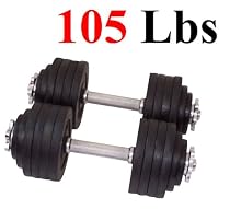 Big Sale One Pair of Adjustable Dumbbells Cast Iron Total 105 Lbs (2 X 52.5 Lbs)