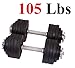 One Pair of Adjustable Dumbbells Cast Iron Total 105 Lbs (2 X 52.5 Lbs)