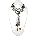 HinsonGayle Glamour Collection "Kiera" Double Strand Black Cultured Pearl Lariat Necklace