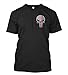 Thin Red Line Skull T-Shirt - 100% Cotton - Firefighters (XXXL, Black)