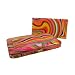 Womens Retro Multi Colored Stripes Fatty Flat Wallet w/ Outside Pocket and Checkbook ...