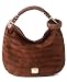 Authentic Jimmy Choo Day Medium Zebra Printed Suede Hobo Handbag Cognac Brown