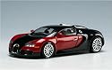 Bugatti EB 16.4 Veyron Black/Red 1/43 Production Version Diecast Car Autoart