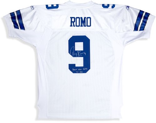 Tony Romo Autographed Dallas Cowboys White Jersey Inscribed Team Record 36 TDs (UDA)