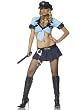 Sexy 6 Pc Police Costume Cop Uniform Theatre Costumes Blue Skirt Crop Top
