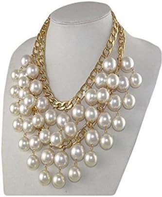2 Broke Girls Caroline Pearl Beads Golden Pendant Necklace