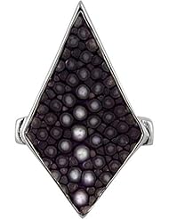 Purple Finger Ring - Genuine Stingray Skin Leather