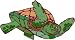 Green Sea Turtle with Brown Shell - Etched Vinyl Stained Glass Film, Static Cling Window Decal