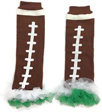 Rush Dance Team Colors Football Touch Down Baby/ Toddler Leg Warmers (One Size, Green &amp; White)