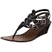 Madden Girl Women's Whizz Wedge Sandal,Black Paris,7 M US
