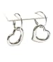 Silver Designer Inspired Heart Dangle Earrings Fashion Jewelry