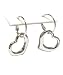 Silver Designer Inspired Heart Dangle Earrings Fashion Jewelry