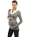 PattyBoutik Mama 2 in 1 Style Collar Long Sleeve Maternity Top