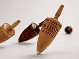 Wooden Spinning Top - Thunderbolt, Natural