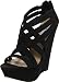 Steve Madden Women's Xcess Wedge Sandal,Black,8 M US