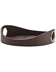 Buy Lyle 21 Wide Chocolate Crocodile Embossed Leather Tray