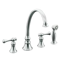 KOHLER K-16109-4A-G Revival Kitchen Sink Faucet, Brushed Chrome